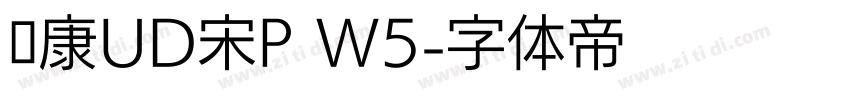 华康UD宋P W5字体转换